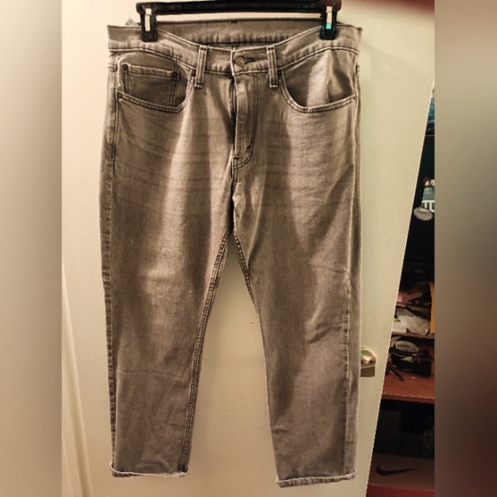 Levi's 514 Gray Washed Men's 34x30 Jeans